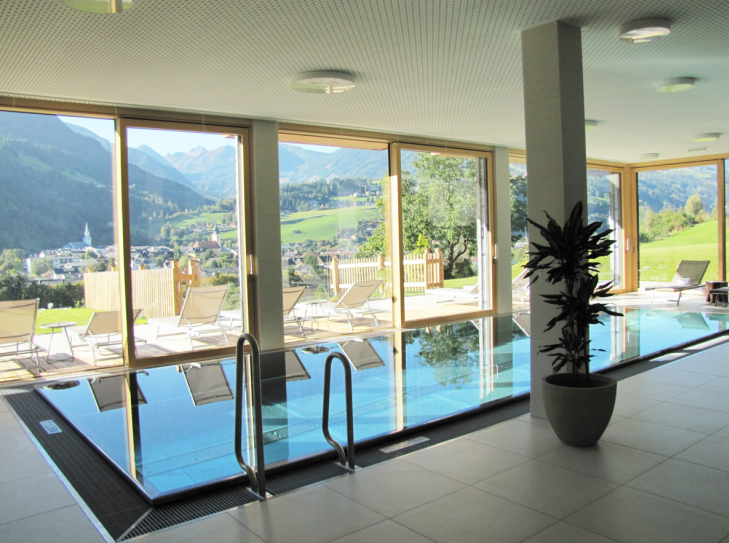 Apartmány s výhľadom v rezidencii s bazénom a wellness centrom, Schladming